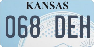 KS license plate 068DEH