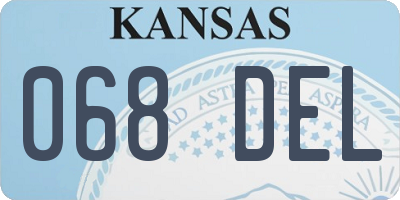 KS license plate 068DEL
