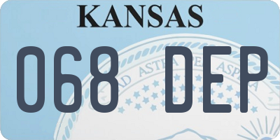 KS license plate 068DEP