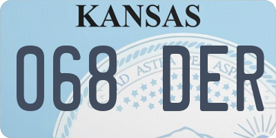 KS license plate 068DER