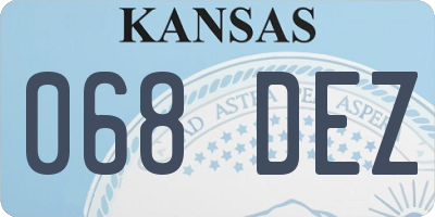 KS license plate 068DEZ