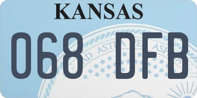KS license plate 068DFB