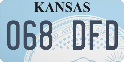 KS license plate 068DFD