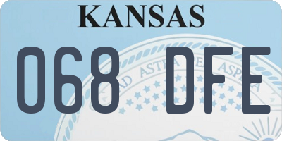 KS license plate 068DFE