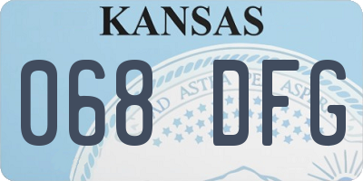 KS license plate 068DFG