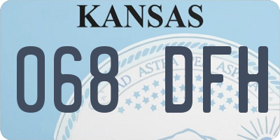 KS license plate 068DFH