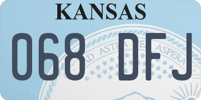 KS license plate 068DFJ