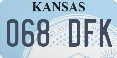 KS license plate 068DFK