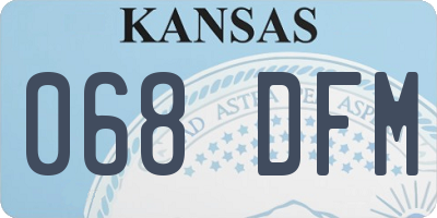KS license plate 068DFM