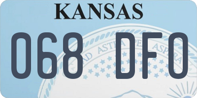 KS license plate 068DFO