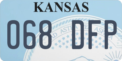 KS license plate 068DFP