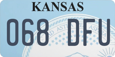 KS license plate 068DFU