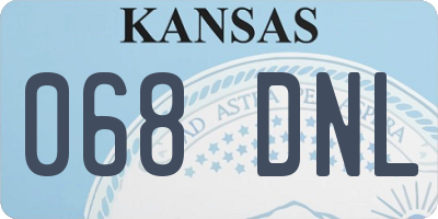 KS license plate 068DNL