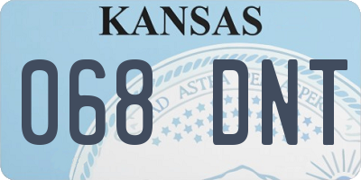 KS license plate 068DNT