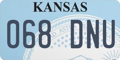 KS license plate 068DNU