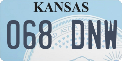 KS license plate 068DNW