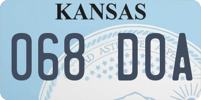 KS license plate 068DOA