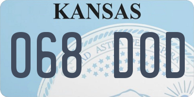 KS license plate 068DOD