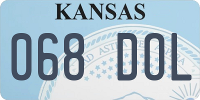 KS license plate 068DOL