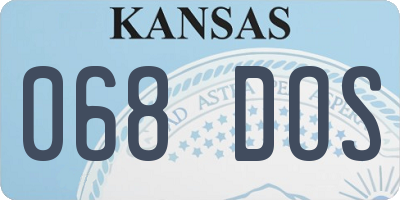 KS license plate 068DOS