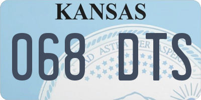 KS license plate 068DTS