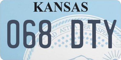 KS license plate 068DTY