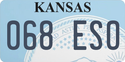 KS license plate 068ESO