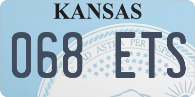 KS license plate 068ETS