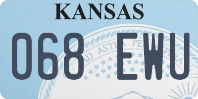 KS license plate 068EWU