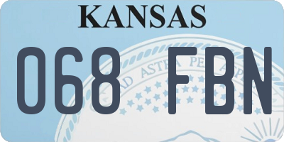 KS license plate 068FBN
