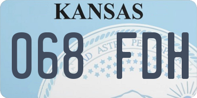 KS license plate 068FDH