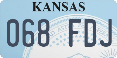 KS license plate 068FDJ