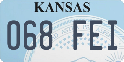KS license plate 068FEI
