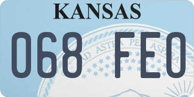 KS license plate 068FEO