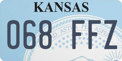 KS license plate 068FFZ