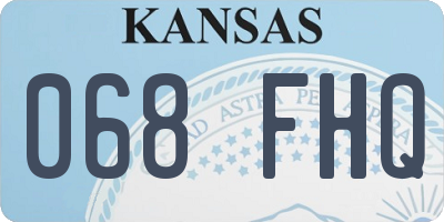 KS license plate 068FHQ
