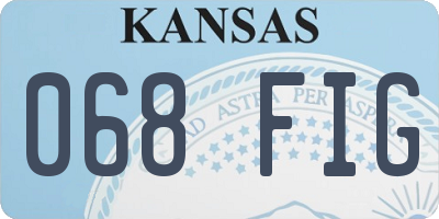 KS license plate 068FIG