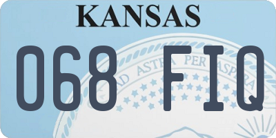 KS license plate 068FIQ