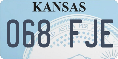 KS license plate 068FJE