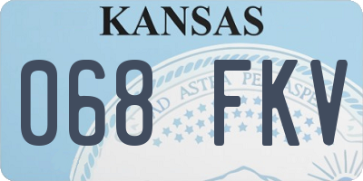 KS license plate 068FKV