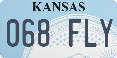 KS license plate 068FLY