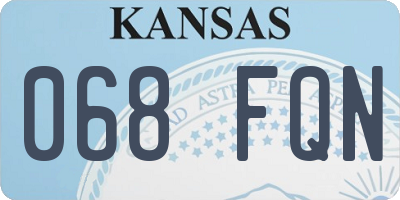 KS license plate 068FQN