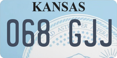 KS license plate 068GJJ