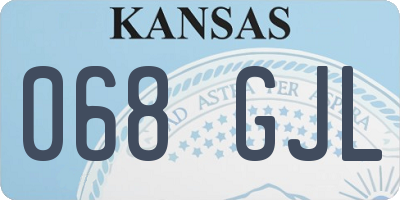 KS license plate 068GJL