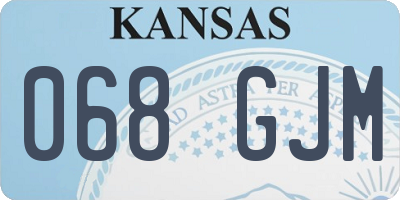 KS license plate 068GJM