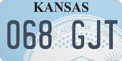 KS license plate 068GJT