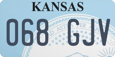 KS license plate 068GJV