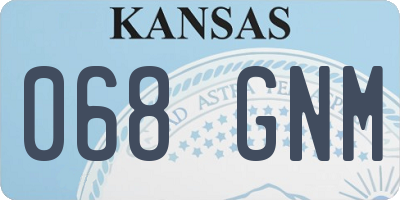 KS license plate 068GNM
