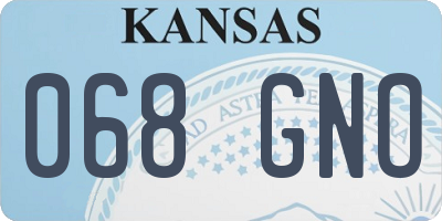 KS license plate 068GNO
