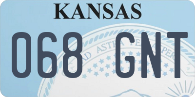 KS license plate 068GNT